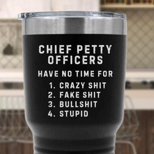 Gobelet de premier maître, Chef de marine, Gobelet de chef, Cadeau militaire, Cadeau de promotion, Cadeau d&#39;officier, Cadeau de retraite, Cadeau de leadership