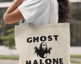 Ghost Malone Bag, Spooky Season, Halloween Party Bag, Trick Or Treat Bag, Halloween Bag, Halloween Gift, Halloween Treat Bags