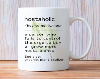 Hosta Mug, Gift For Hosta Lover, Plant Mug, Hosta Lover Mug, Gift For Plant Lover, Giboshi Mug, Plaintain Lily, Funkia Gift, Hosta Gift