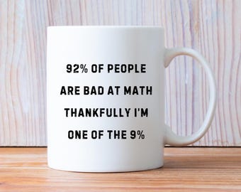 Bad At Math, Funny Math Teacher, Math Teacher Gift, Teacher Appreciation, Math Gift, Math Professor, Mathematician Gift, Mathematics Gift