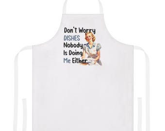 Grembiule da casalinga retrò, casalinga vintage, donna retrò, regalo da chef, regalo per divorzio, irascibilità, festa di divorzio, grembiule divertente, grembiule da chef