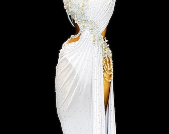 Fully stone Latin dance costume