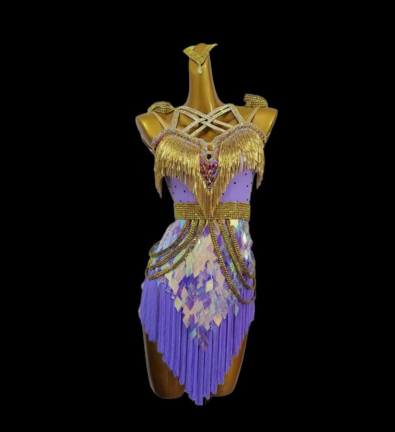 Lilac tassel dress cheap
