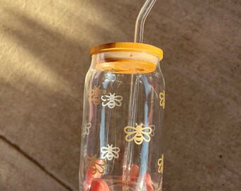 Bee Glass Cup