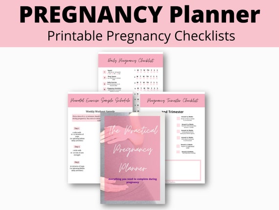 Pregnancy Checklist Printable-Pregnancy Journal-Pink | Etsy