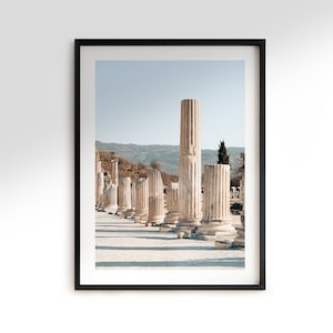 Decoración de pared de Éfeso, impresión fotográfica de viaje a Turquía e Izmir, descarga instantánea, póster de arquitectura griega antigua, impresión de arte histórico