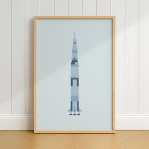 Saturn V Wall art, Nasa Nursery wall art, DIGITAL DOWNLOAD, Space themed nursery, Rocket poster, Print for kids, Boys bedroom, Saturn 5 NASA