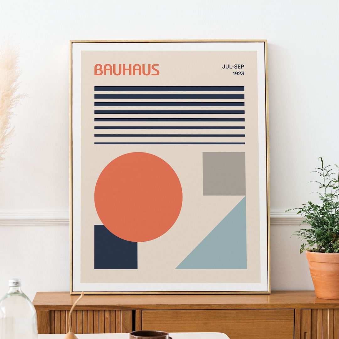 Abstract Shapes, Bauhaus Printable Wall Art, Minimal Modern Printable
