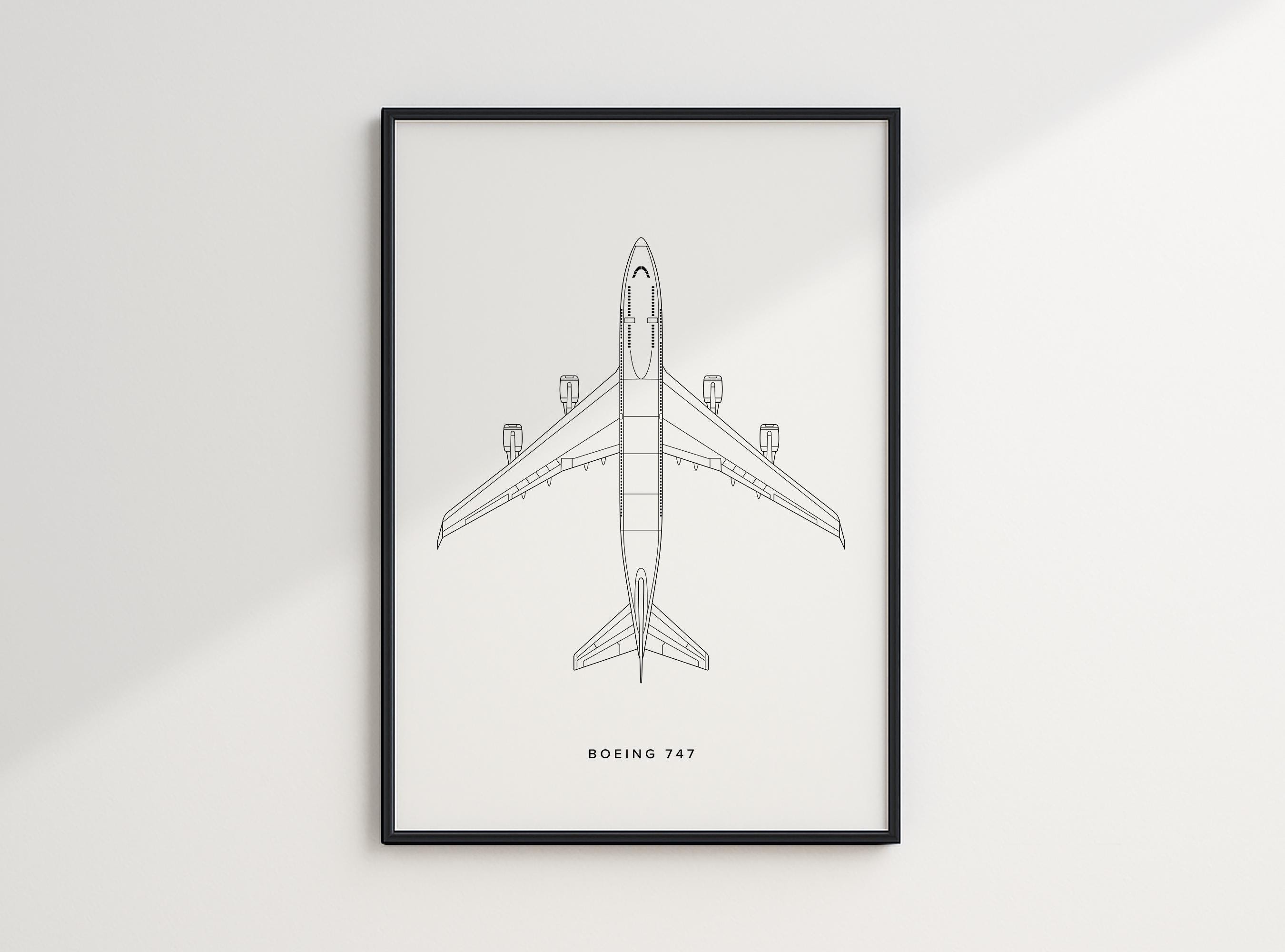 Boeing 787 blueprint - Etsy 日本
