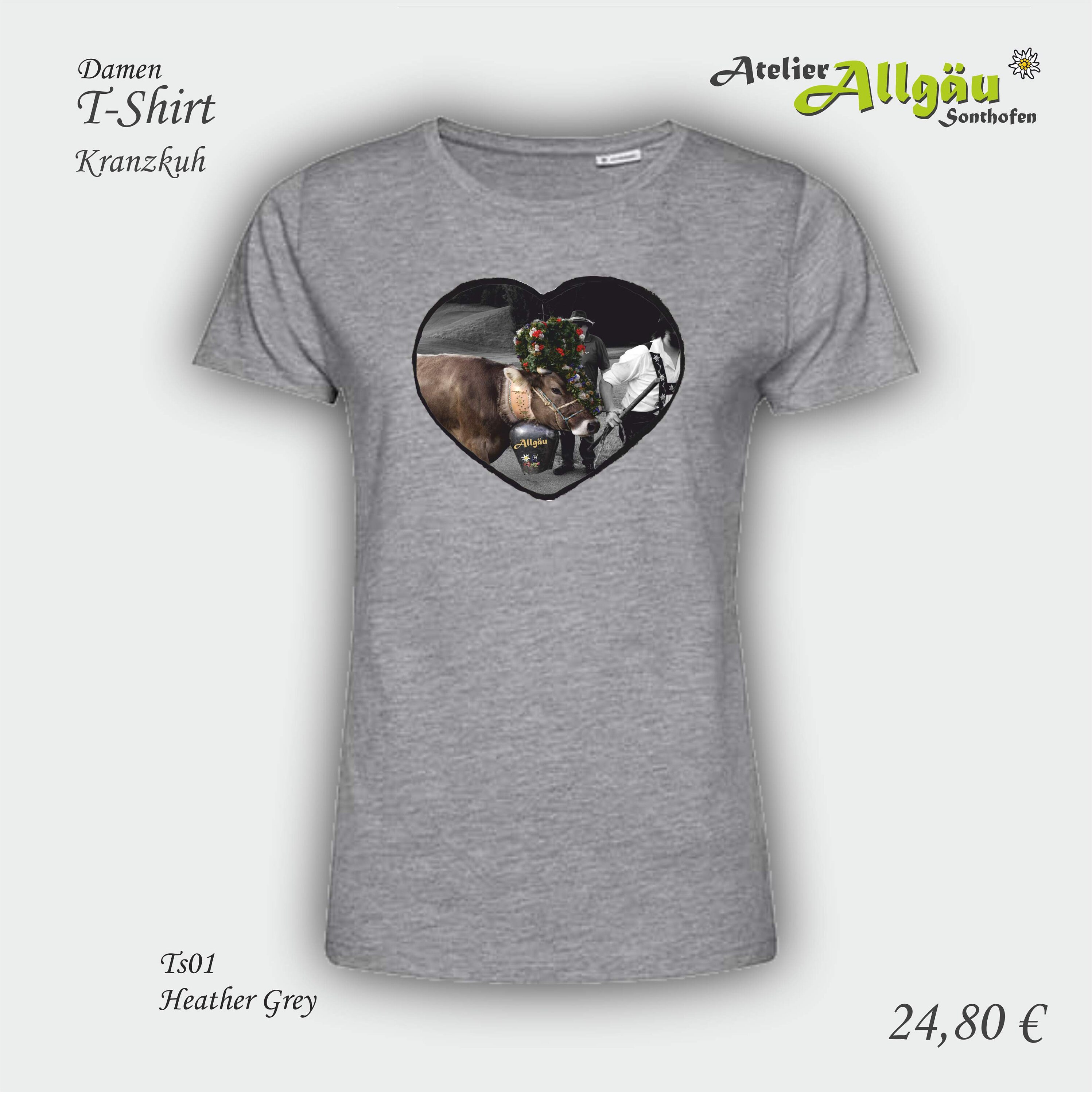 Damen T-Shirt Allgäu Allgäu Souvenir Allgäuer Alpen Alpen ...