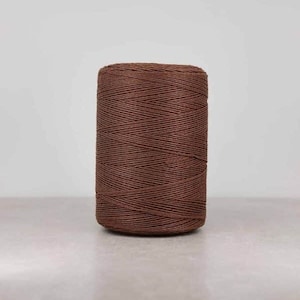 8/4 Poly Cotton Rug Warp Tubes -Chestnut