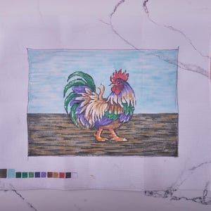 Hand Painted Needlepoint Canvas - &quot;Chicken&quot;