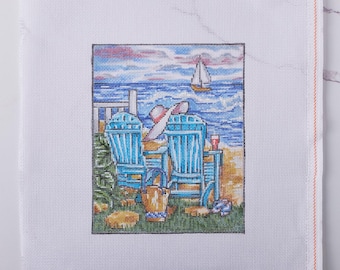 Hand Painted Needlepoint Canvas - "Seashore"