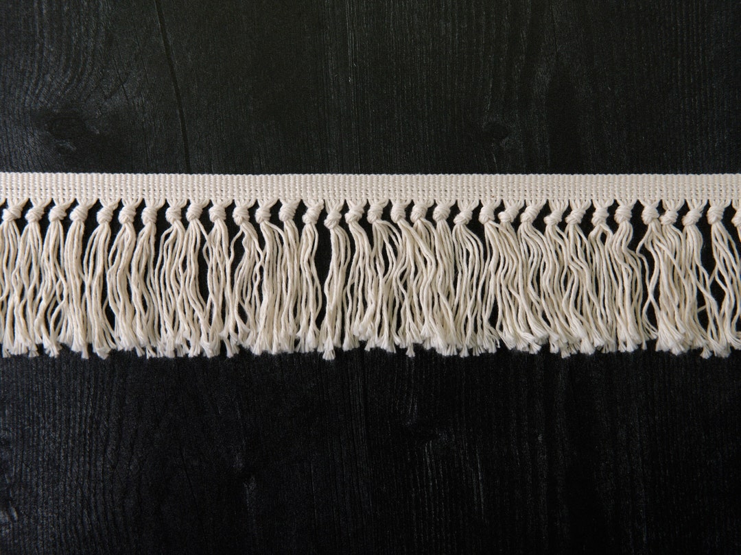 Knotted Rug Fringe OR5 3.25 multiple Shades sold by the Foot Etsy