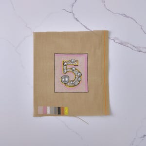 Hand Painted Needlepoint Canvas - &quot;No.5&quot;