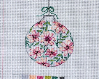 Floral Ornament Hand-painted Needlepoint Canvas