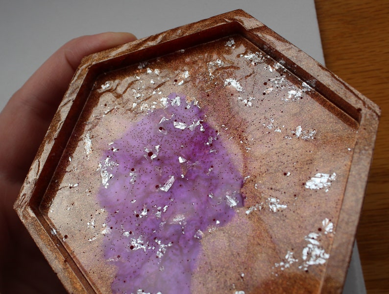Hexagon Coasters MARKDOWN Copper /& Pink