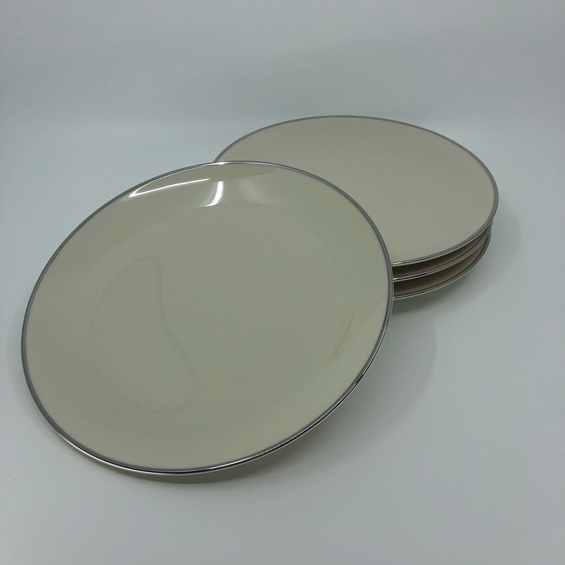 Pair of Franciscan Fine China Platinum Band Salad Plates 8 Etsy