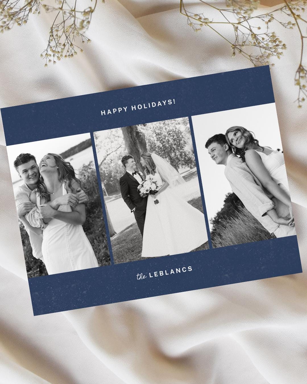Editable Holiday Card Template Canva | Christmas Postcard Printable ...