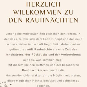 magical Rauhnächte booklet | diary | journal | PDF file | instant download for printing | German | Rauhnacht