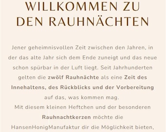 Magical Rauhnächte Booklet | Diary | Journal | PDF file | Instant download for printing | German | Rauhnacht