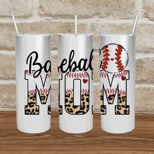 Sports Mom Tumbler | 20 oz Stainless Steel Sports Mom Tumbler | Baseball, Basketball, Volleyball, Football, Soccer Mom