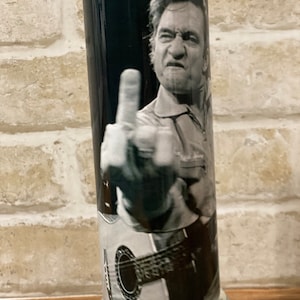 20 oz stainless steel Skinny straight Johnny Cash tumbler | Johnny Cash tumbler
