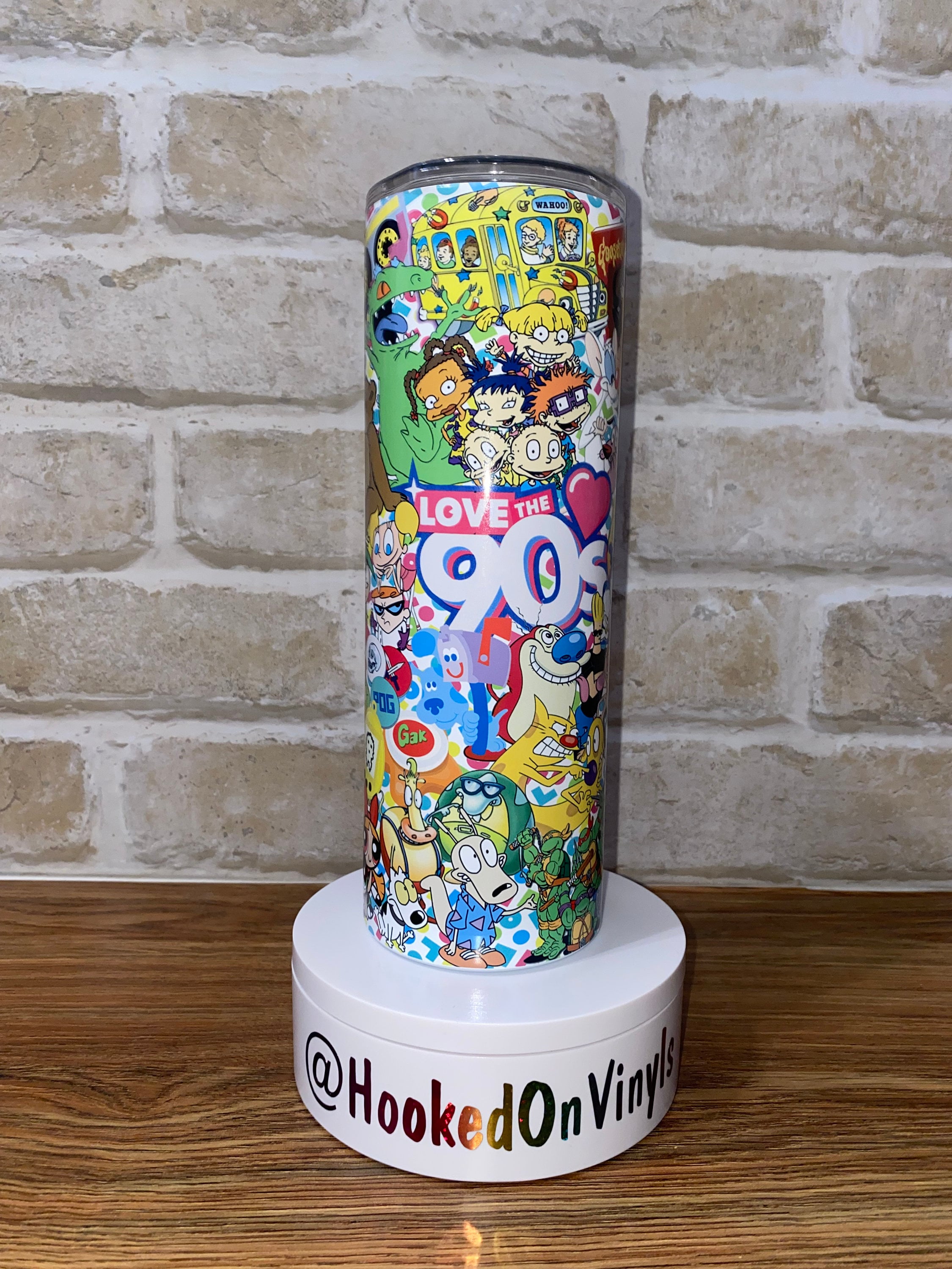 20oz Stainless Steel Love the 90s Tumbler | Cartoon Tumbler - Etsy