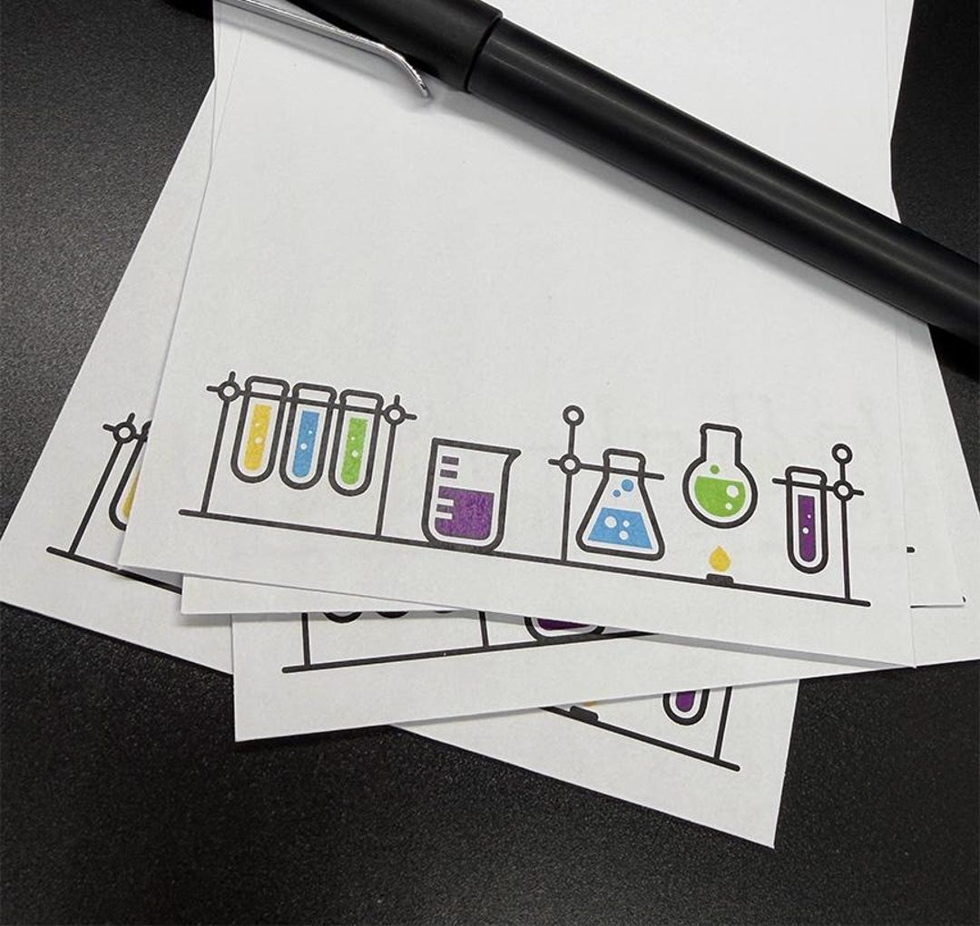 Fancy Science Notes Printable Science Theme Note Sheets - Etsy