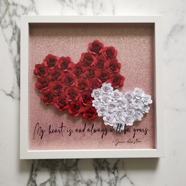 Heart Shadow Box Etsy