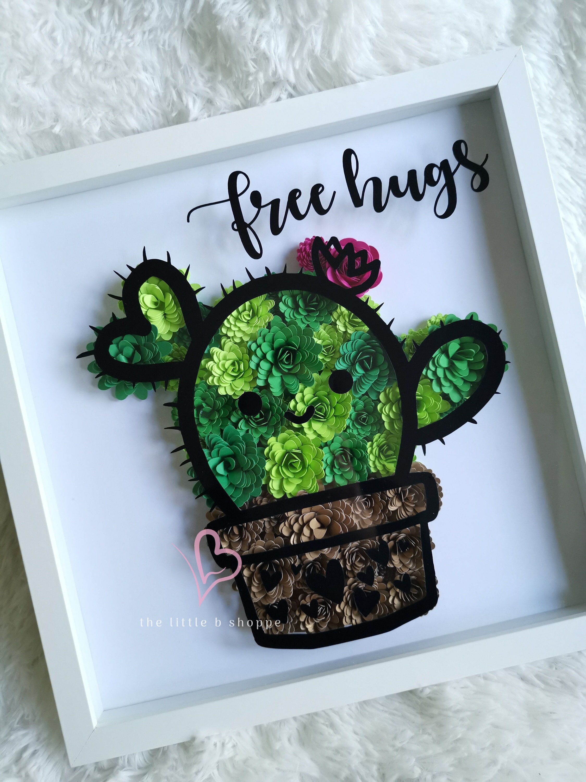 Cute Cactus Monogram Box – September – Framed!