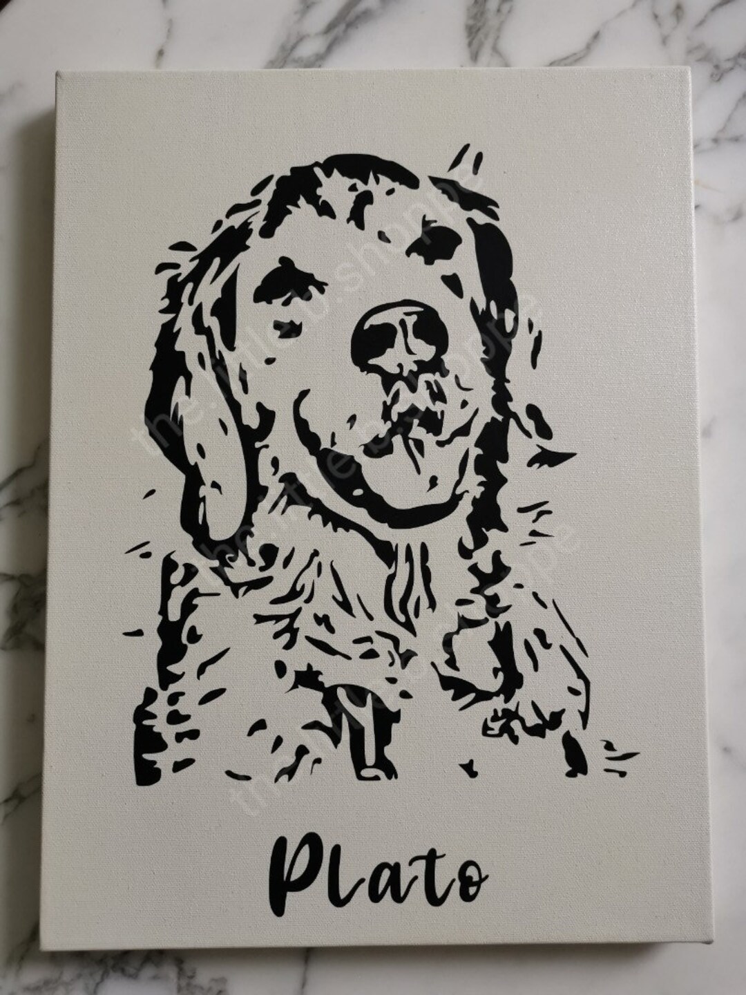 Custom Pet Canvas Art Vinyl Picture Dog Art Cat Art Etsy