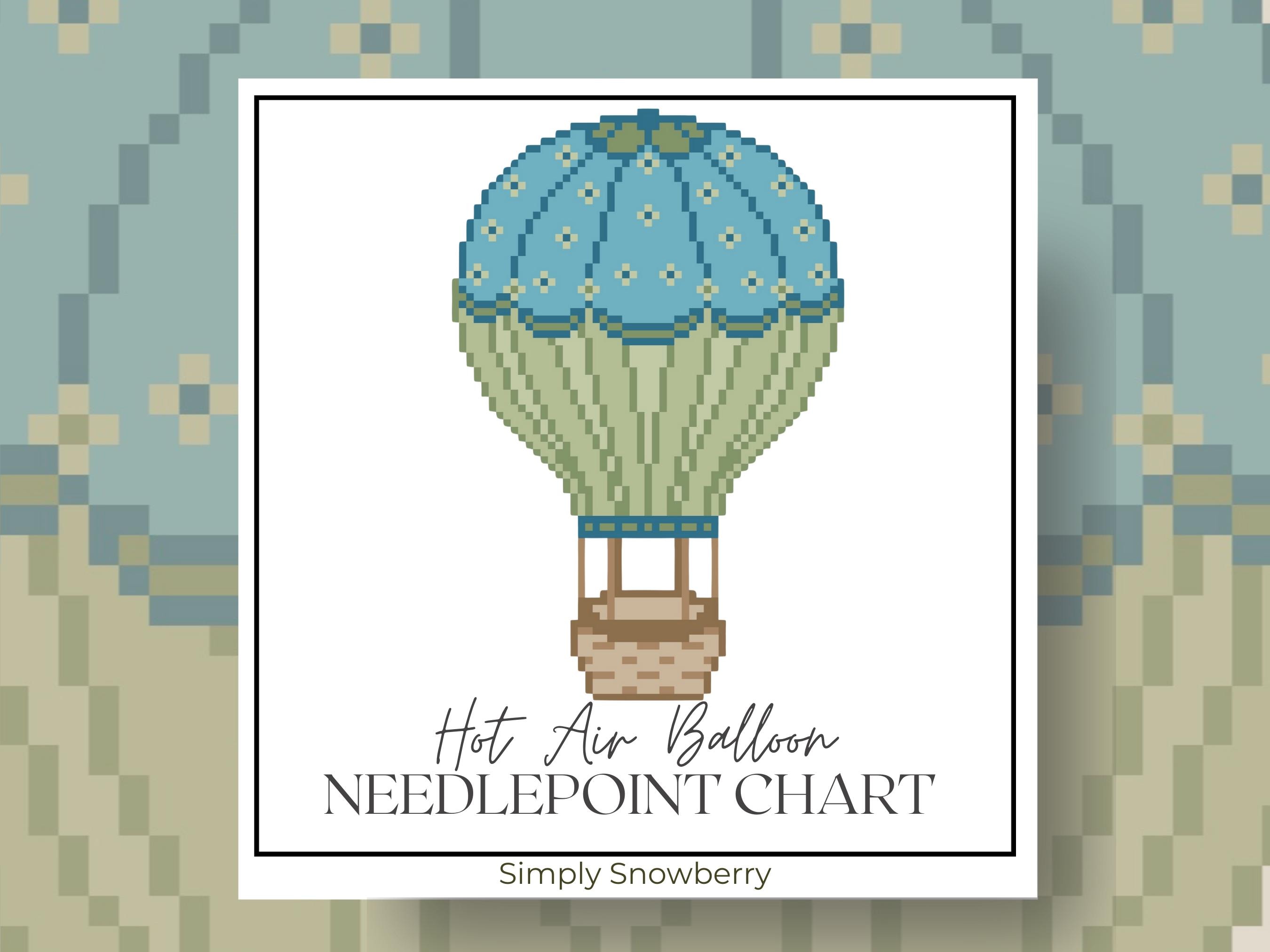 Hot Air Balloon Needlepoint Canvas - Etsy