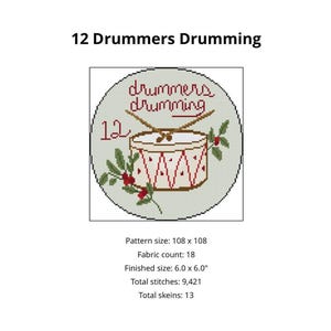 Quirky 12 Days of Christmas Needlepoint Patterns • Ornament Set • Cross Stitch & Needlepoint PDF • DIY Chart • Instant Download image 6
