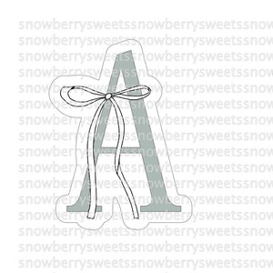 Coqueta Arco Cortador de Galletas Alfabeto Letra A STL Descarga Digital 3D Impreso Cumpleaños Boda Baby Shower Aniversario Primavera