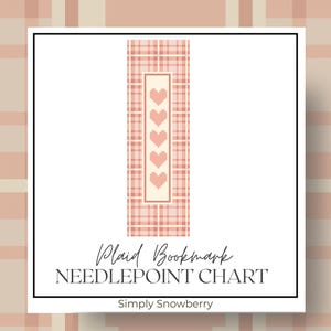 Valentine Needlepoint Gift for Book Lover Cross Stitch Pattern Heart Bookmark Canvas Needlepoint Pattern Digital Download Key Fob