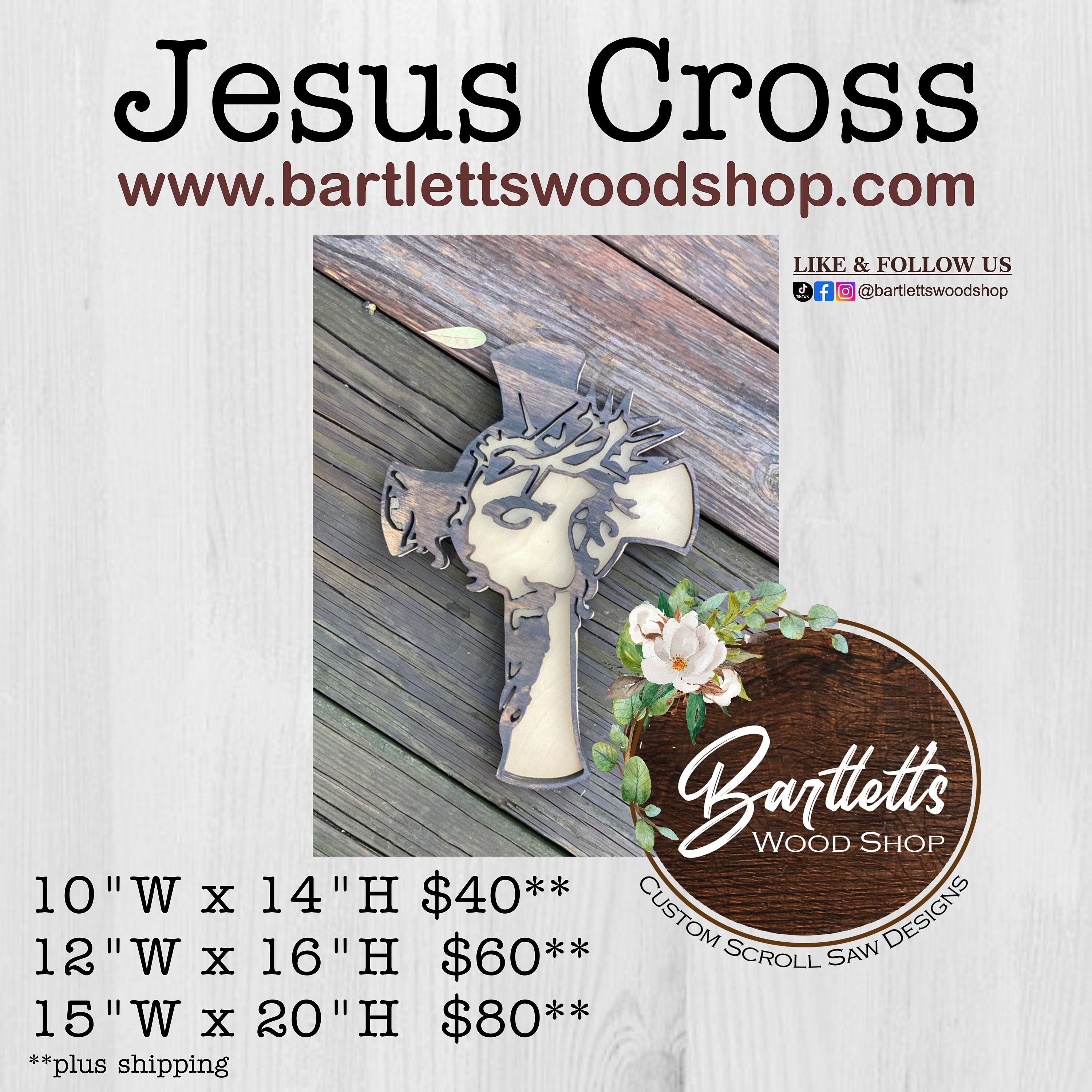 Jesus Cross - 2 Layer - 3 Sizes Available - Etsy