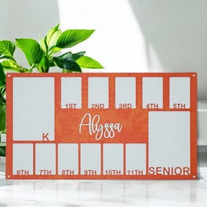 Kindergarten thru Graduation Photo Frame SVG Cutting File - Custom 13-Photo Frame DIY Keepsake Graduation Year Special keepsake
