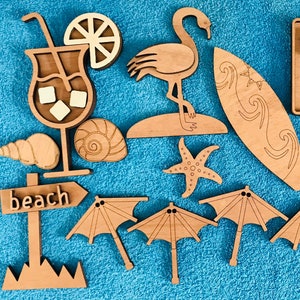 FileONLY | Florida Decorations Tiered Tray - DIGITAL SVG FILE Only | Glowforge | Laser Cutter | Beach | Sea shells