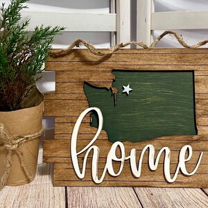 FileONLY | Washington Home Sign | DIGITAL SVG | Glowforge | Laser Cutter | diy | State