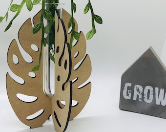 DateiNUR | 4 Lg Monstera Blattvermehrungsstation | nur 5mm & 3mm | DIGITALE SVG-DATEI | Laser Cutter | Glühschmiede | Vermehrung Vermehrung
