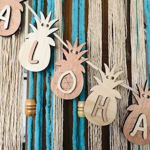 FileONLY | aloha pineapple banner - DIGITAL SVG FILE Only | Hawaii | Pineapple tropical decoration | Glowforge Laser cutter diy file fruit