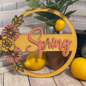 Spring with Flowers sign - DIGITAL SVG FILE Only