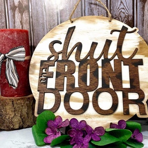 FILEOnly / 3 cierra la puerta / colgadores de pared / ARCHIVO SVG DIGITAL / Láser / Glowforge Cutter diy