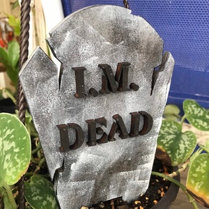 Alleen BESTAND | Grafstenen 6 bundel | Bestand knippen | Halloween | Plantenetiket | Eng | DIGITALE SVG-BESTAND | Gloedforge | Laser | Uitsteker voor een diy plantendecor