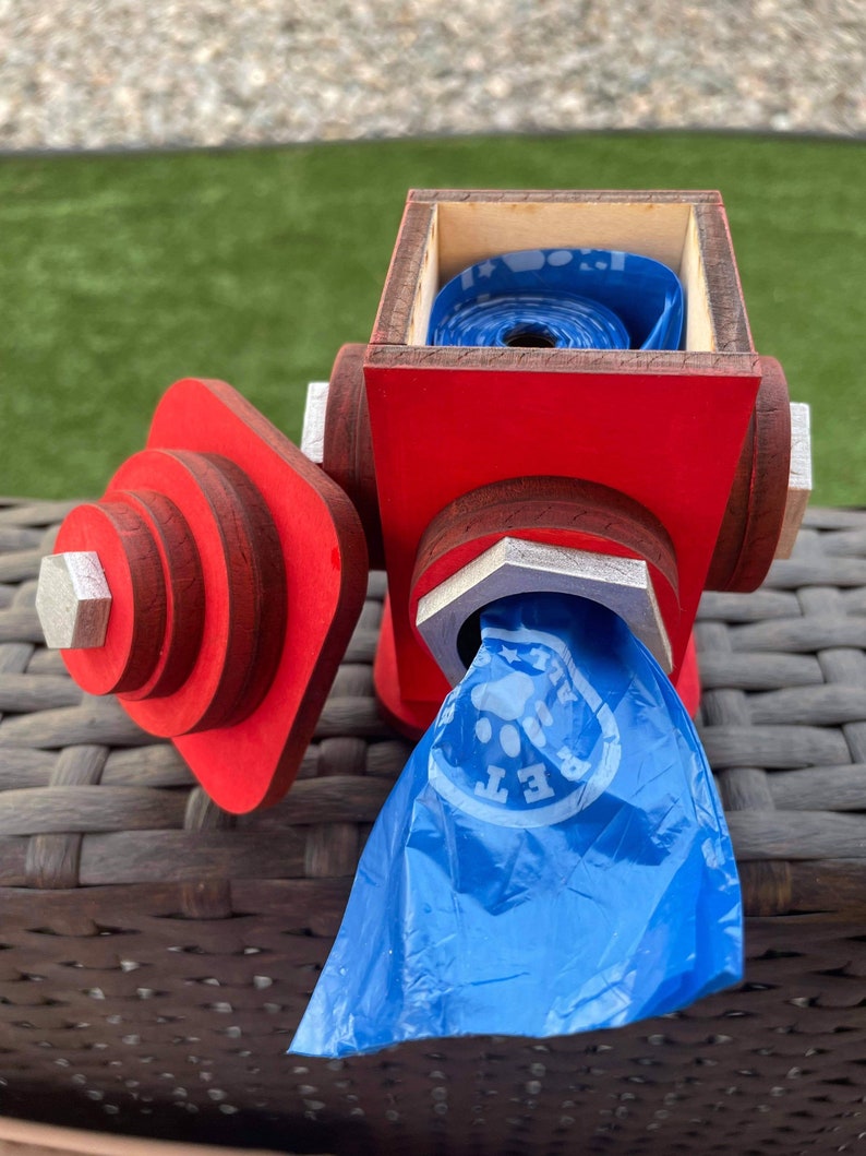 Fileonly 2 Dog Poop Bag Containers Fire Hydrant Puppy Etsy