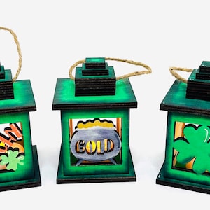 FileONLY | 15 Bundle | St. Patrick&#39;s Day | Mini Lanterns | DIGITAL SVG FILE | Glowforge | Laser | Cutter | diy