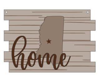 FileONLY | Mississippi Home Sign | DIGITAL SVG | Glowforge | Laser