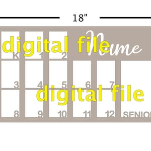 School Years Photo Frame SVG Cutting File - Custom 14-Photo Frame - DIY Keepsake for K through Senior Special keepsake