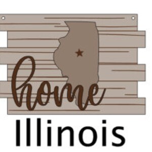 BestandONLY | Illinois huis teken | DIGITALE SVG | Gloedforge | Laser